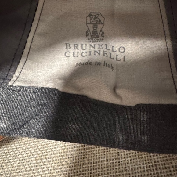 Brunello Cucinelli Brown Corduroy Cap Leather Strap Italy NWT - Picture 7 of 10